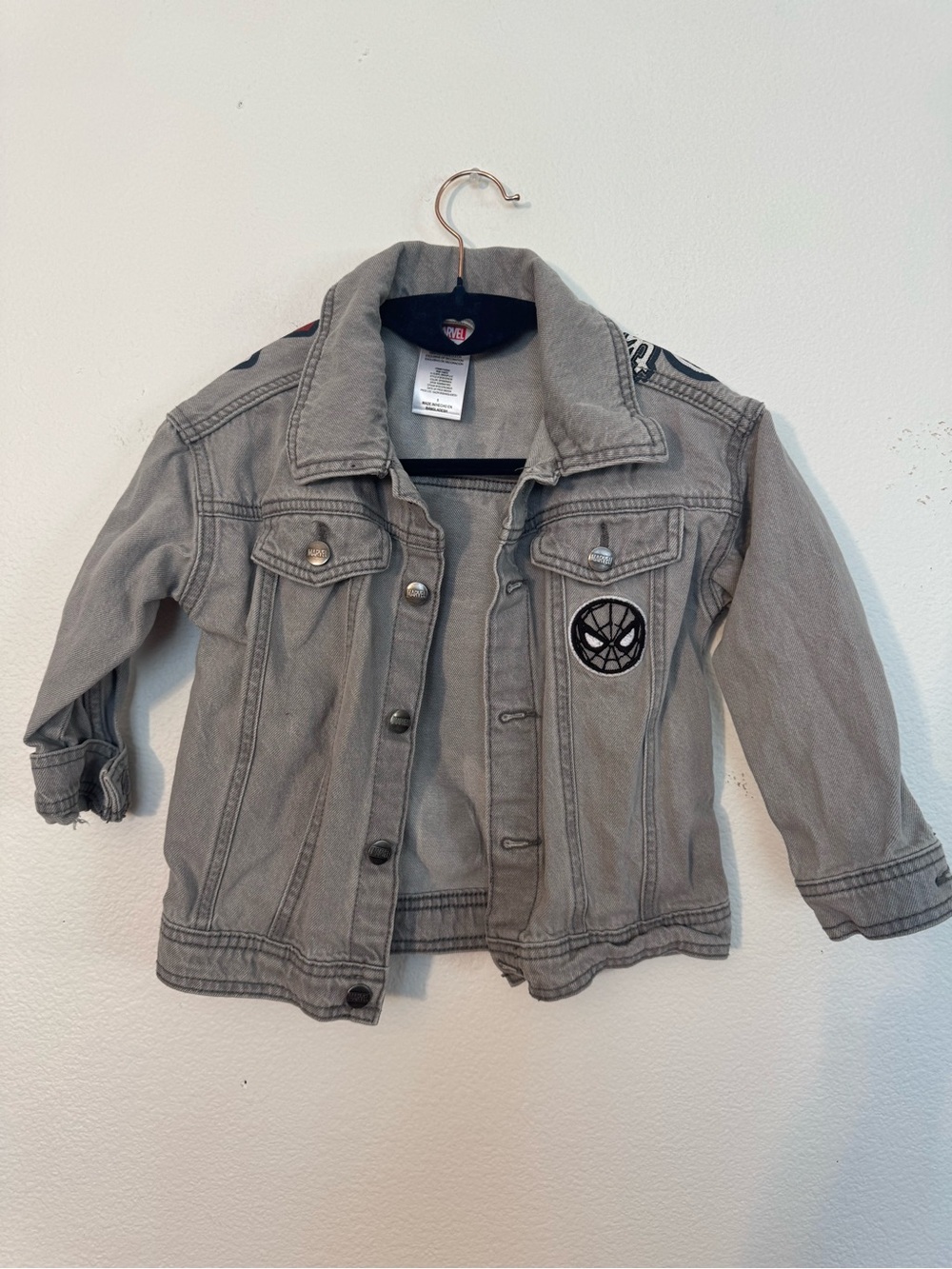 Marvel Spider-Man Kids' Gray Denim Jacket